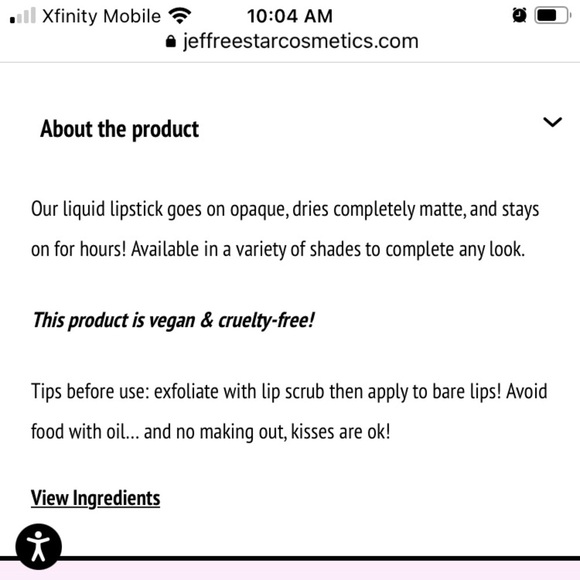 NIB Jeffree Star Cosmetics Velour Liquid Lipstick in Star Buffalo- Rare Shade - Picture 4 of 6